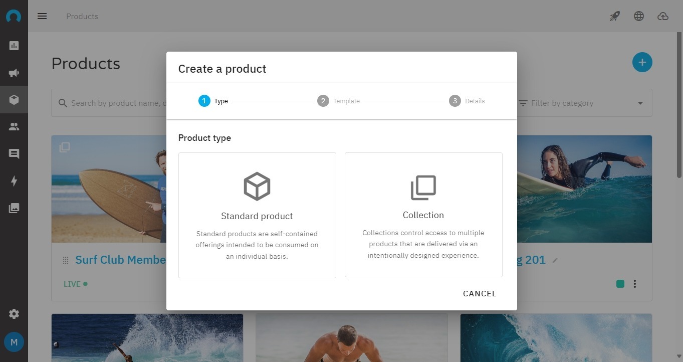 CustomerHub product creation